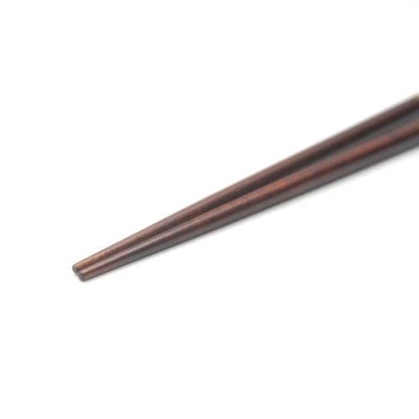  Đũa gỗ Nhật Caro vàng (01 đôi) sơn mài màu nâu | Hyozaemon Chopstick 1115 - K-359 