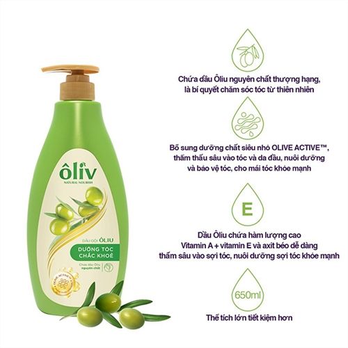 Oliv_Dầu Gội Dưỡng Tóc Chắc khỏe 650ml