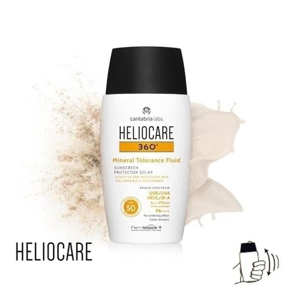 HELIOCARE_Gel Chống Nắng Cho Da Nhạy Cảm 360° Mineral Tolerance Fluid Sunscreem SPF50 PA++++ 50ML