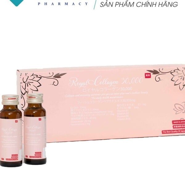 ROYAL_Nước Uống Đẹp Da Placenta Collagen 30000 Premium (10 Chai x 50ml)