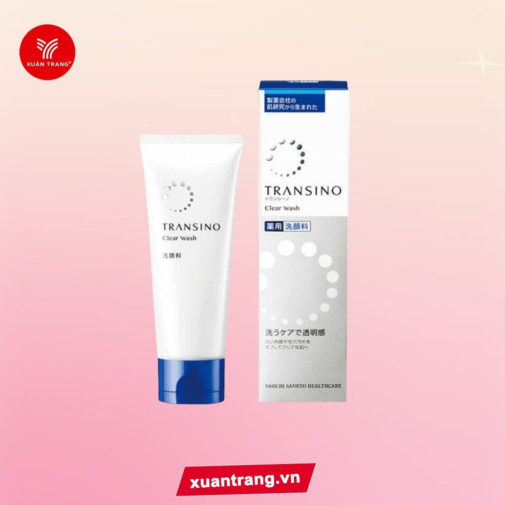 TRANSINO_Sữa Rửa Mặt Clear Wash EX Trắng Da Mờ Thâm Nám 100g