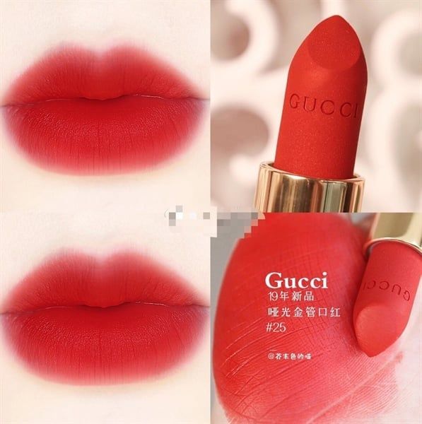 GUCCI_Son Rouge À Lèvres Mat Lip Colour 25 Goldie Red 3.5G