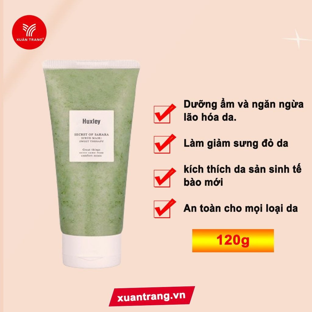 HUXLEY_Tây Tế Bào Chết Scrub Mask Sweet Therapy 120g
