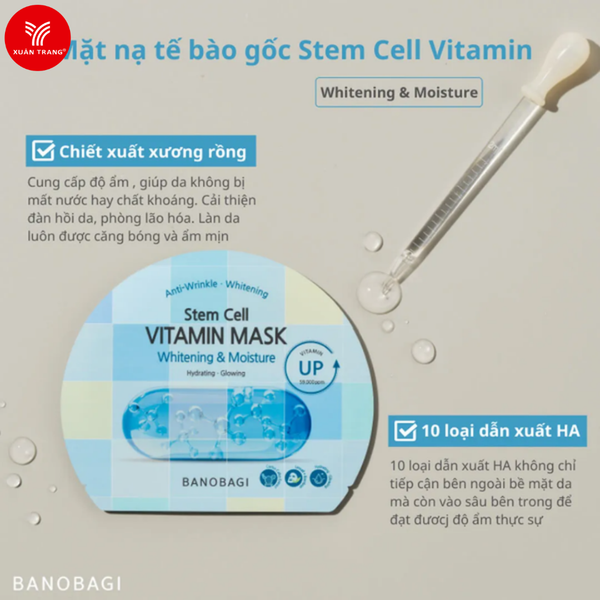 BANOBAGI_Mặt Nạ Stem Cell Vitamin Mask Whitening & Moisture 30g
