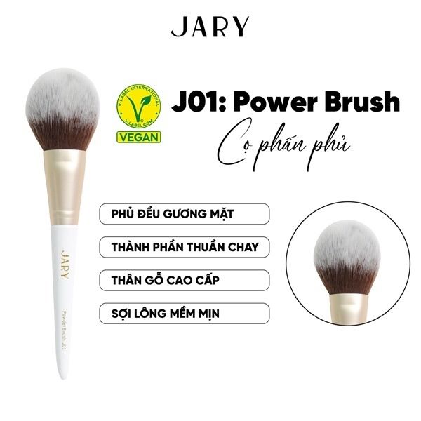 JARY_Cọ Phủ Phấn Đầu Tròn- J01