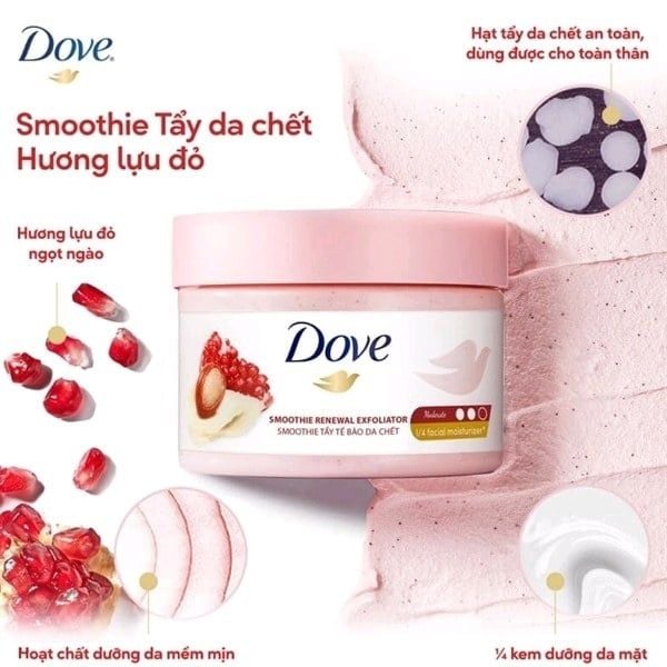 DOVE_Tẩy Tế Bào Chết Body Hương Lựu Đỏ 298g