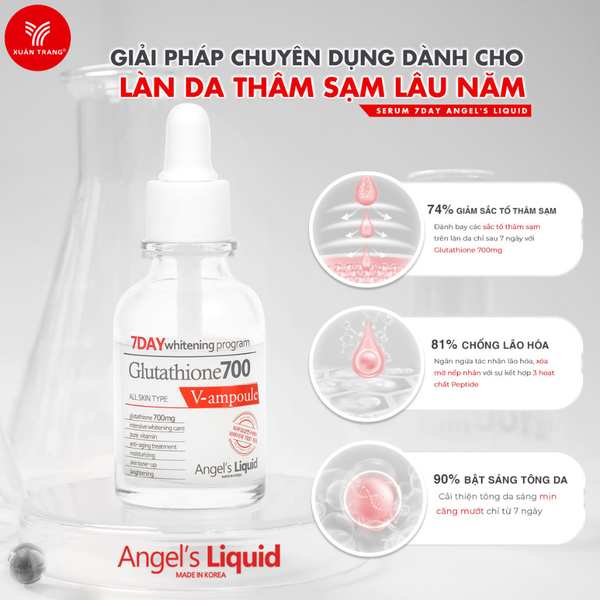 ANGEL'S LIQUID_Tinh Chất Trắng Da 7 Days Glutathione Niaciamide 30ml
