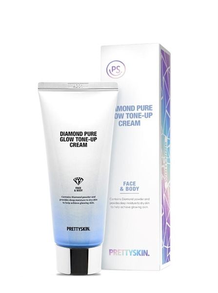 PRETTYSKIN_Kem Dưỡng Trắng Diamond Pure Glow Tone-Up Cream 100ml