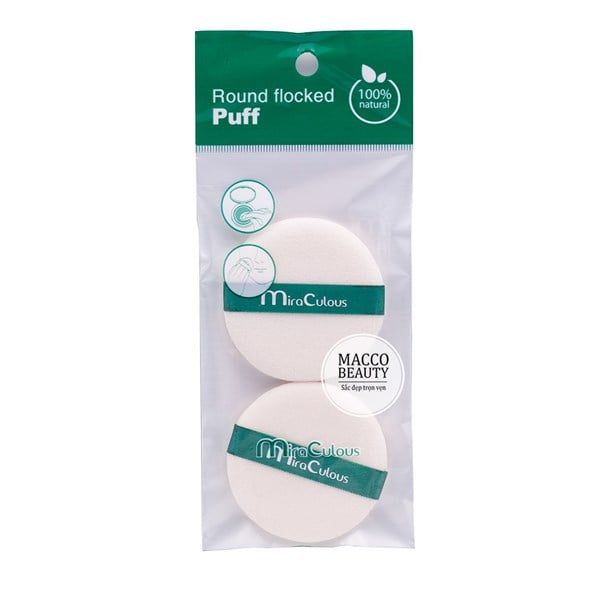 MIRA_Bông Phấn Ướt Culous Tròn 2 Miếng