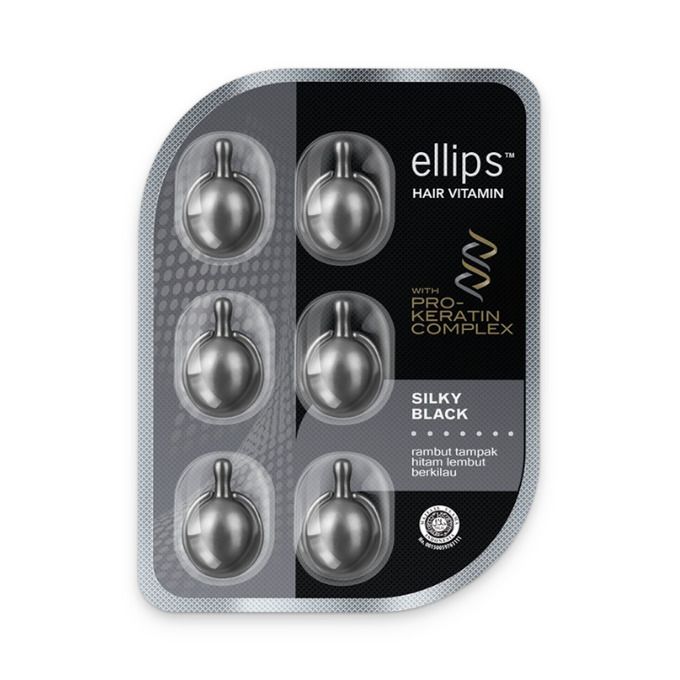 ELLIPS_Viên Vitamin Dưỡng Tóc Mềm Mượt Silky Black 6's