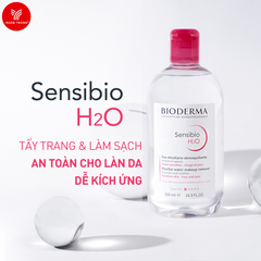 BIODERMA_Nước Tẩy Trang Dành Cho Da Nhạy Cảm Sensibio H2O 500ml (Hồng)