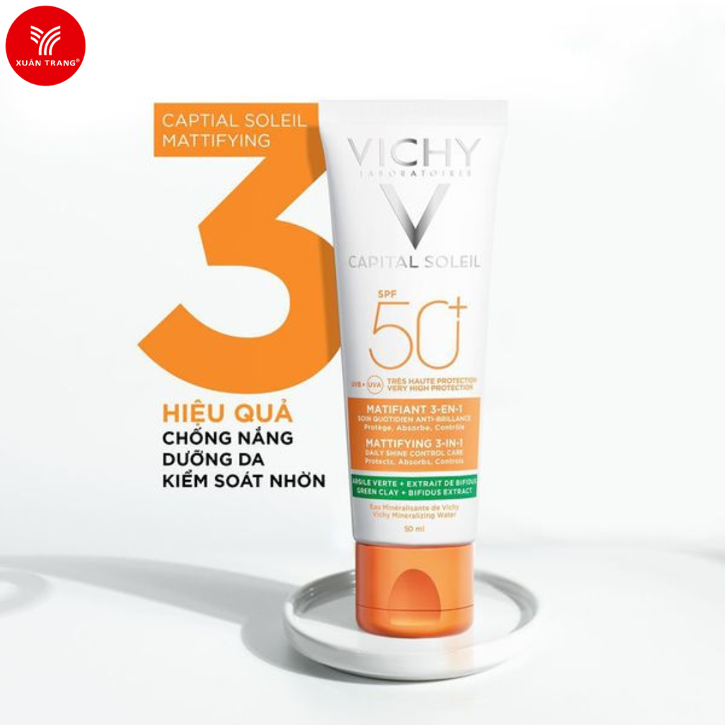 VICHY_Kem Chống Nắng Chống Ô Nhiễm & Bụi Mịn Capital Soleil 3in1