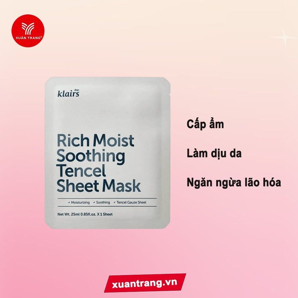 KLAIRS_Mặt Nạ Dưỡng Ẩm, Làm Dịu Da Rich Moist Soothing Tencel Sheet Mask 25ml