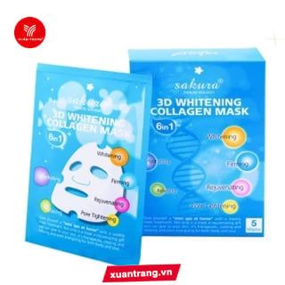 SAKURA_Mặt Nạ Làm Trắng Da 3D Whitening Collagen Mask