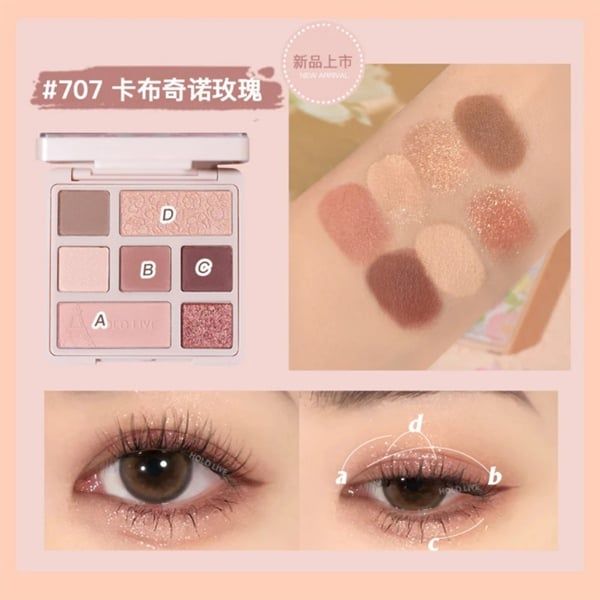 HOLD LIVE_Bảng Phấn Mắt 7 Ô Paris Garden Eyeshadow Palette 707