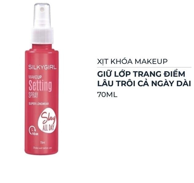 SILKYGIRL_Xịt Giữ Lớp Trang Điểm Lâu Trôi Slay All Day 70ml