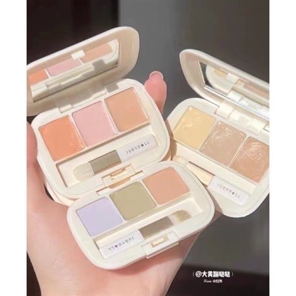 JUDYDOLL_Bảng Che Khuyết Điểm 3 Màu Dưỡng Ẩm #01 2.7g