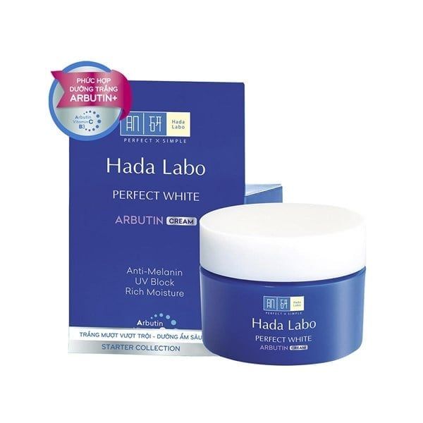 HADA LABO_Kem Dưỡng Trắng (Hộp Xanh) 50g