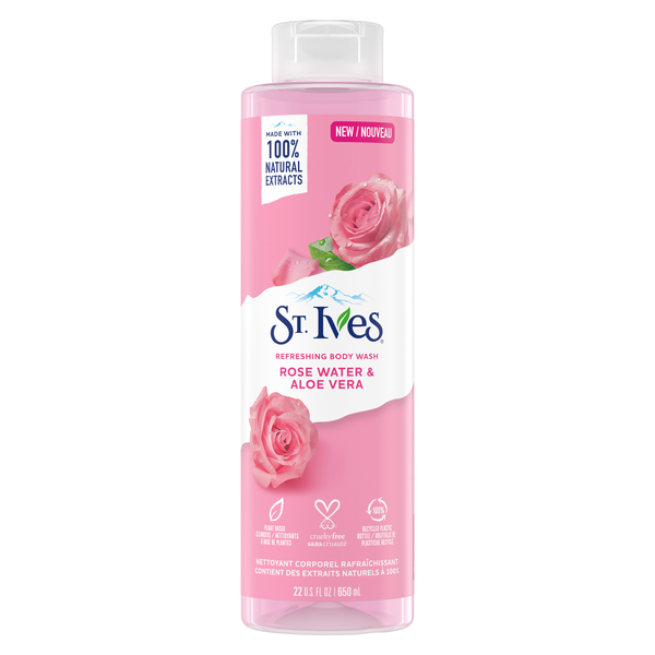 ST.IVES_Sữa Tắm Hoa Hồng Và Lô Hội 650ml
