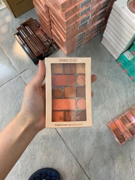 SIVANNA_Phấn Mắt 13 Ô Charming Palette HF155 No.02 Orange Balloon