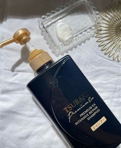 TSUBAKI_Dầu Gội Phục Hồi Hư Tổn Nặng & Giảm Gãy Rụng Premium EX Intensive Repair Shampoo 490ml (Đen)