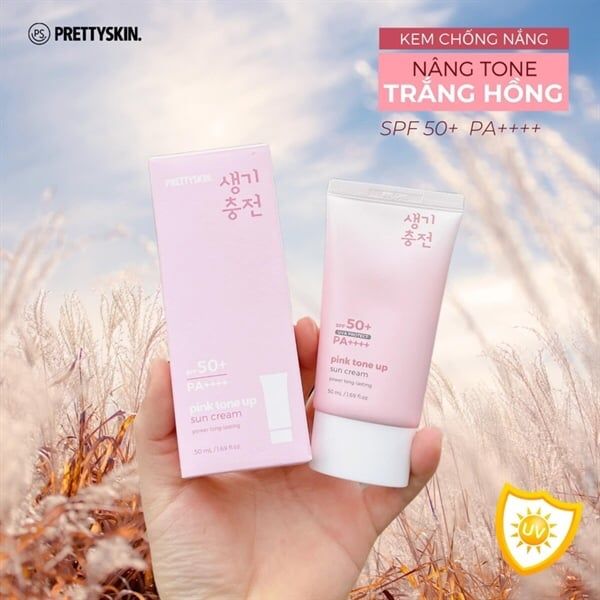PRETTYSKIN_Kem Chống Nắng Pink Tone Up Sun Cream 50ml (Hồng)