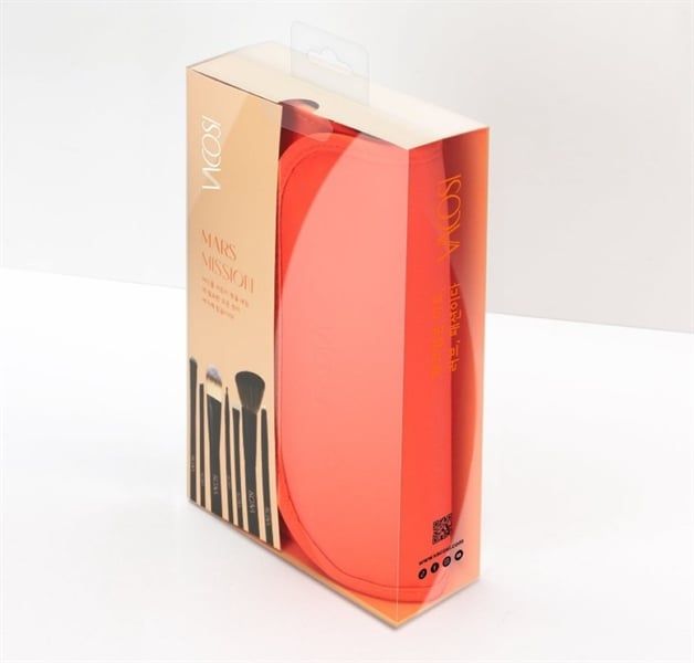 VACOSI_Bộ Cọ Cá Nhân 14 Cây Và Bóp Da Cam Mars Mission Brush Set BC36