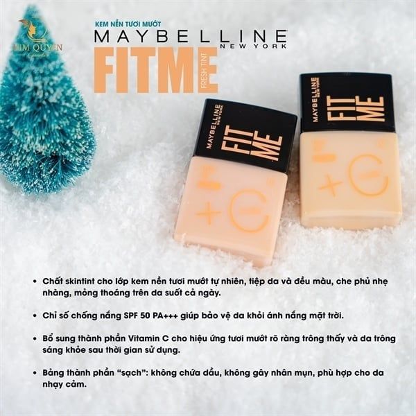 MAYBELLINE_Kem Nền Fit Me Fresh Tint SPF50 30ml #02