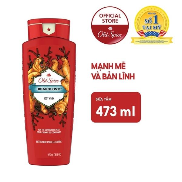 OLD SPICE_Sữa Tắm Wild Collection Body Wash #Bearglove (Hình gấu) 473ml