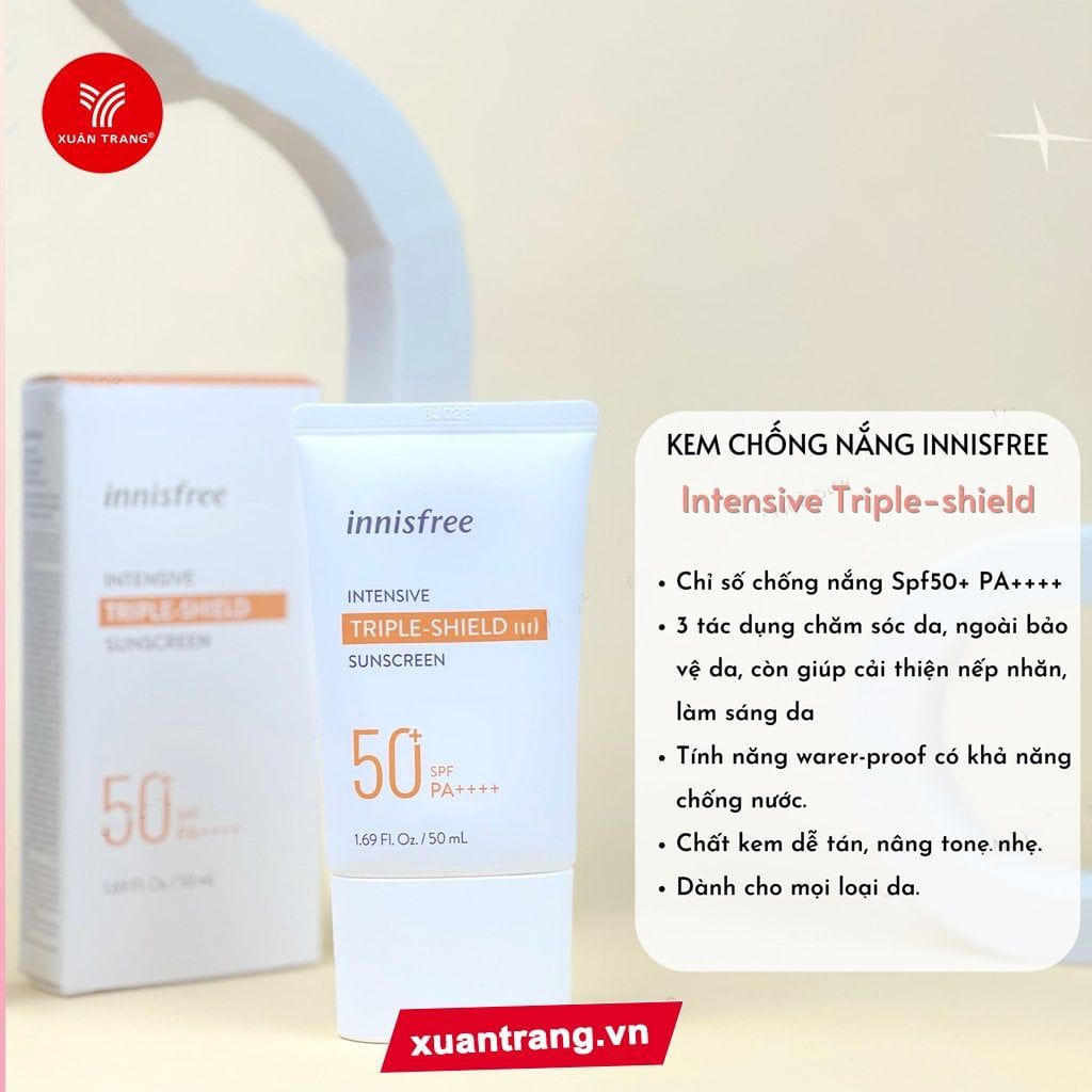 INNISFREE_Kem Chống Nắng Intensive Triple Shield Spf50 Mới 50ml
