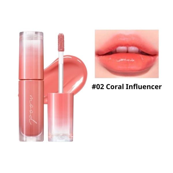 PERIPERA_Son Bóng Ink Mood Glowy Tint 02 Coral Infuluencer 4G