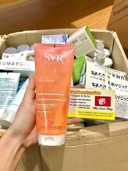 SVR_Gel Rửa Mặt Không Xà Phòng Cho Da Khô, Nhạy Cảm 200ml Màu Cam