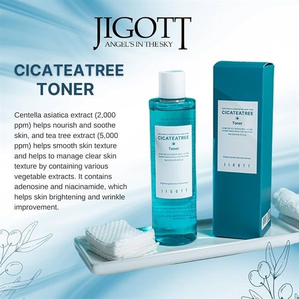 JIGOTT_Nước Hoa Hồng Tràm Trà Cho Da Nhạy Cảm, Da Mụn 250ml