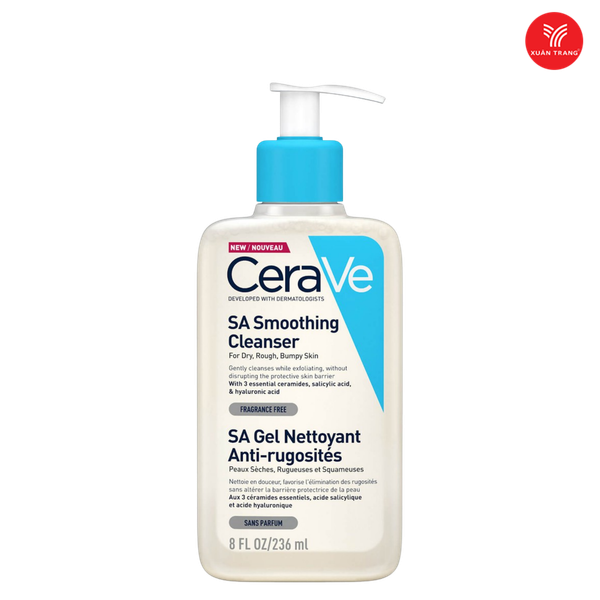 CERAVE_Sữa Rửa Mặt Tẩy Tế Bào Chết Dịu Nhẹ SA Smoothing Cleanser 236ml