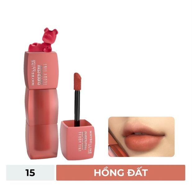 MAYBELLINE_Son Kem Lì Supperstay Teddy Tint #15 Skinnydip 5ml