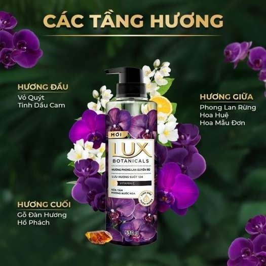 LUX_Sữa Tắm Botanicals Hương Phong Lan Quyến Rũ 570g