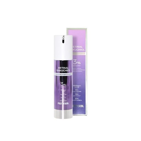 PRETTYSKIN_Kem Dưỡng Ban Đêm Tái Tạo, Phục Hồi Và Trẻ Hóa Retinal BakuChiol 50ml