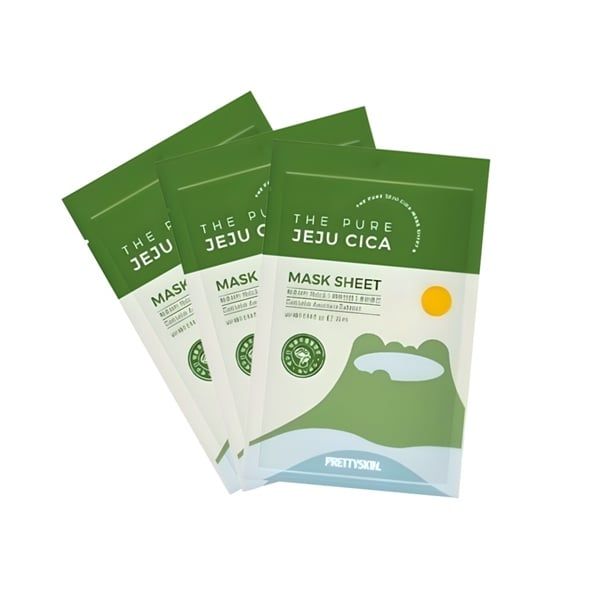 PRETTYSKIN_Mặt Nạ Rau Má The Pure Jeju Cica Mask 25ml