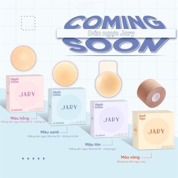 JARY_Miếng Dán Ngực Silicone Jary Nipple Cover 01 Chống Rớt Hộp Hồng