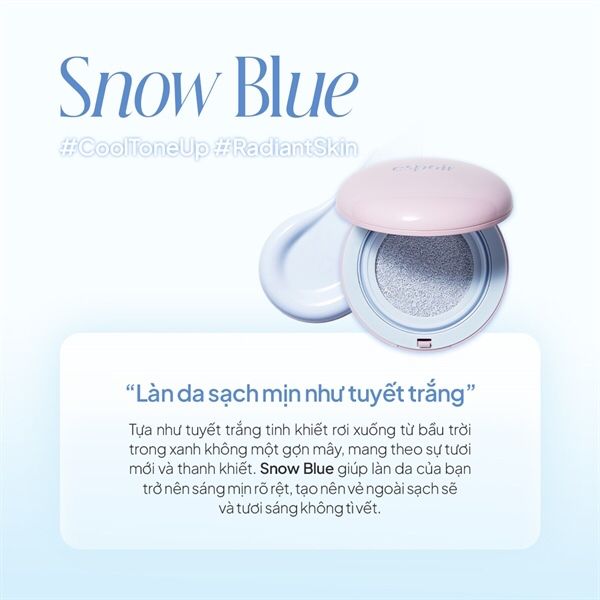 ESPOIR_Phấn Nước Dewlike Jello Tone Up Cushion #3 Snow Blue 15g + Kèm Ví