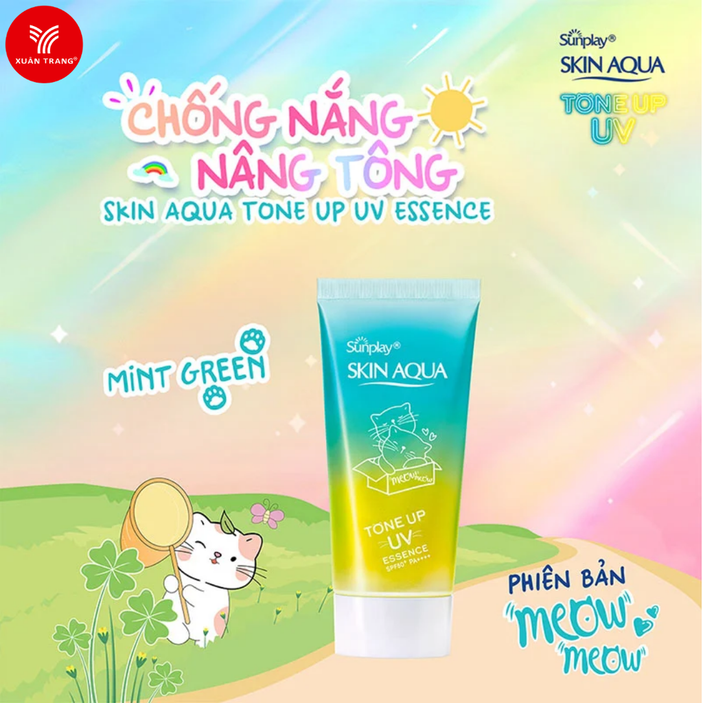 Sunplay_Kem Chống Nắng Tinh Chất Chống Nắng Hiệu Chỉnh Sắc Da Tone Up UV Milk (Xanh) 50ml