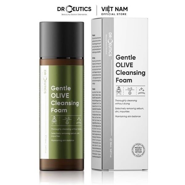 DRCEUTICS_Sữa Rửa Mặt Cho Mọi Loại Da Gentle Olive Cleansing Foam 150ml