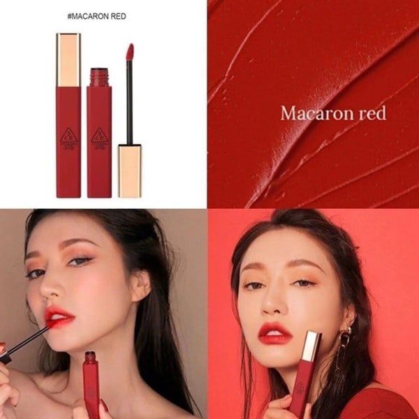 3CE_Son Kem Lì Cloud Lip Tint #Macaron Red 4G