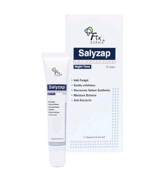 FIXDERMA_Lotion Hỗ Trợ Làm Giảm Mụn Ban Đêm Salyzap Lotion Night Time 20ml