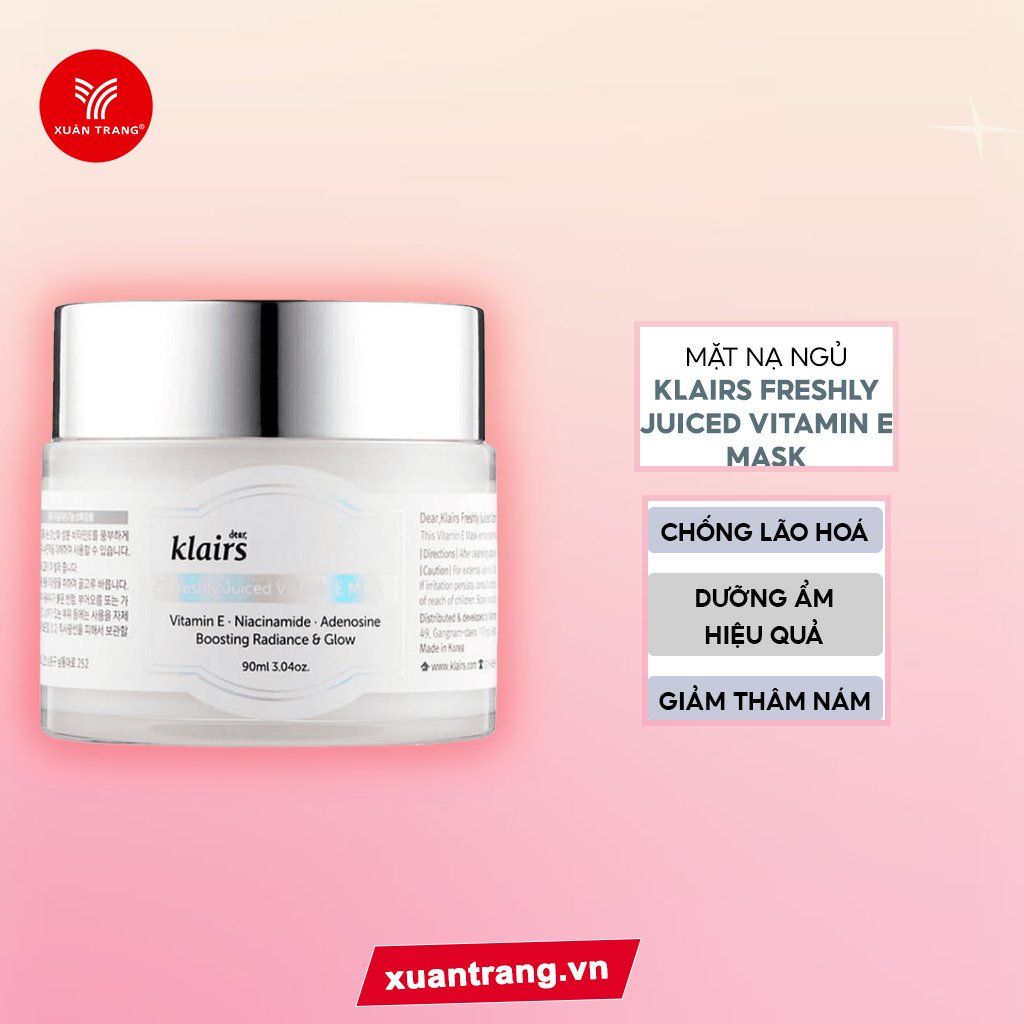 KLAIRS_Mặt Nạ Ngủ Dưỡng Ẩm Klairs Freshly Juiced Vitamin E Mask 90Ml