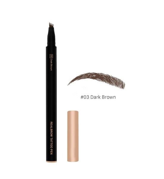 VACOSI_Bút Kẻ Sợi Mày Natural Studio Realbrow Tattoo Pen VM14-03 Dark Brown 3g