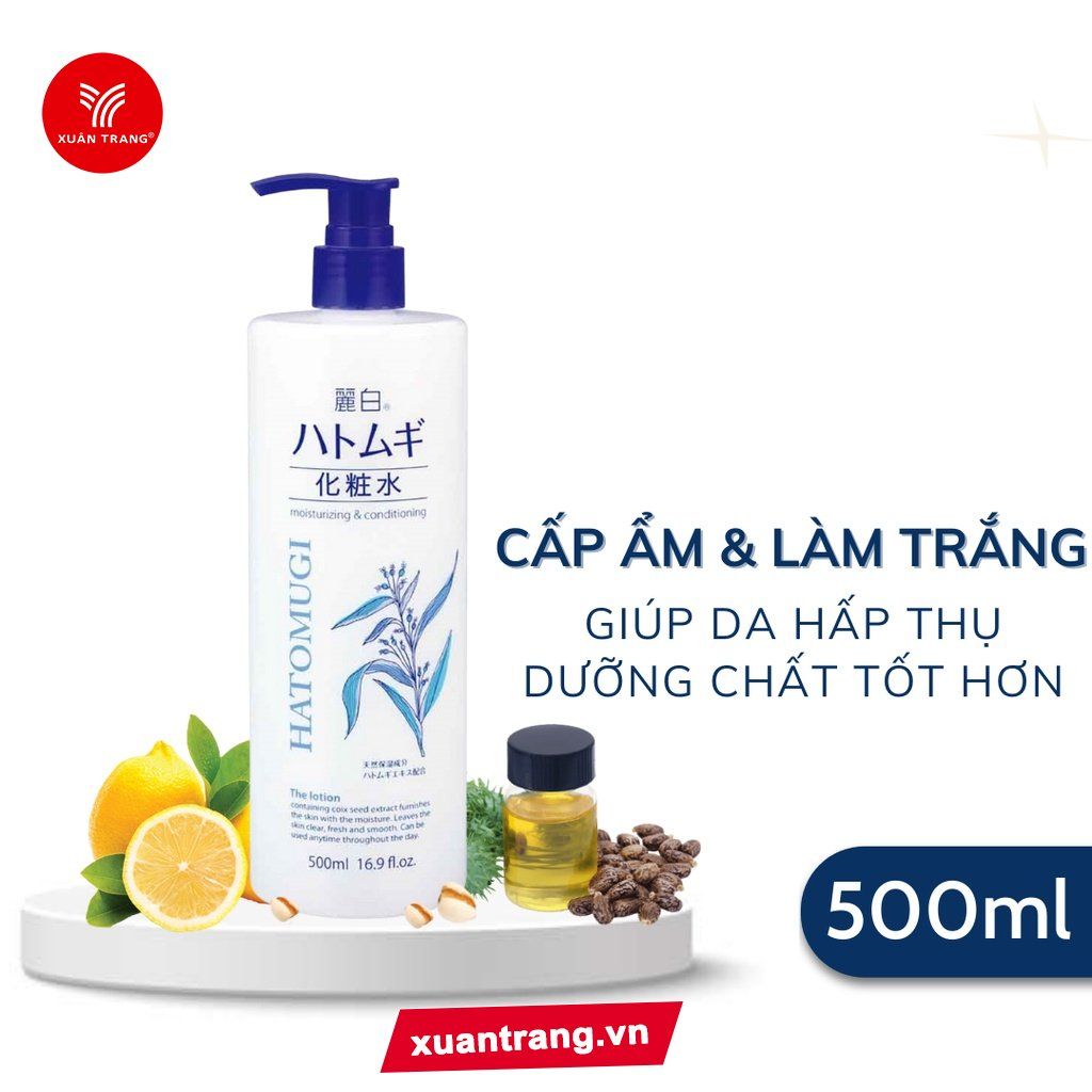 HATOMUGI_Nước Hoa Hồng Ý Dĩ 500ml
