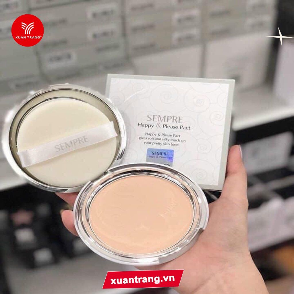 GEO_Phấn Phủ Sempre Happy & Please Pact No.02 Beige 22G (trắng)