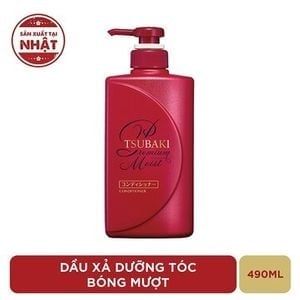 TSUBAKI_Dầu Xả Dưỡng Tóc Bóng Mượt Premium Moist & Repair Shampoo 490ml (Đỏ)