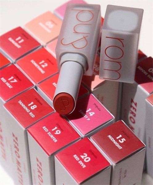 ROMAND_Son Thỏi Siêu Mịn Zero Matte Lipstick No.18 Tanning Red